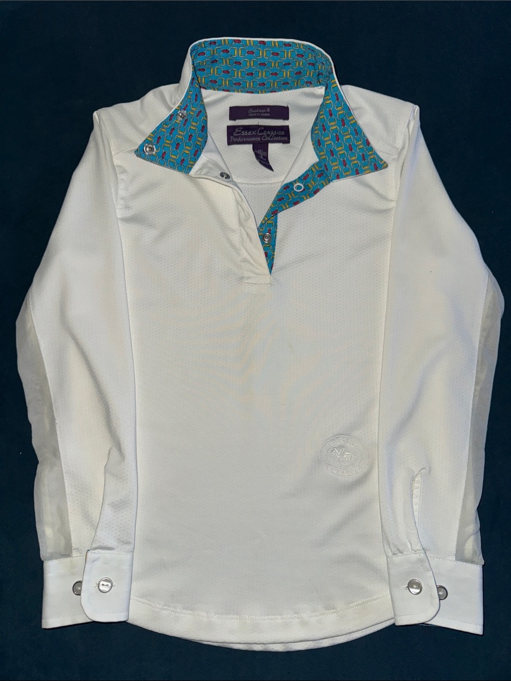 Girls Essex Classics Performance Equestrian Stir-up Show Shirt ~ Small (6-8)